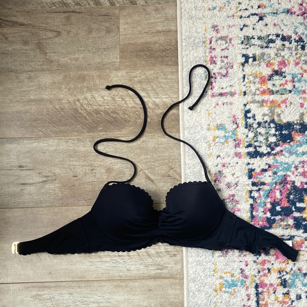 Victoria Secret Elegant Black Women's Halter  bikini top